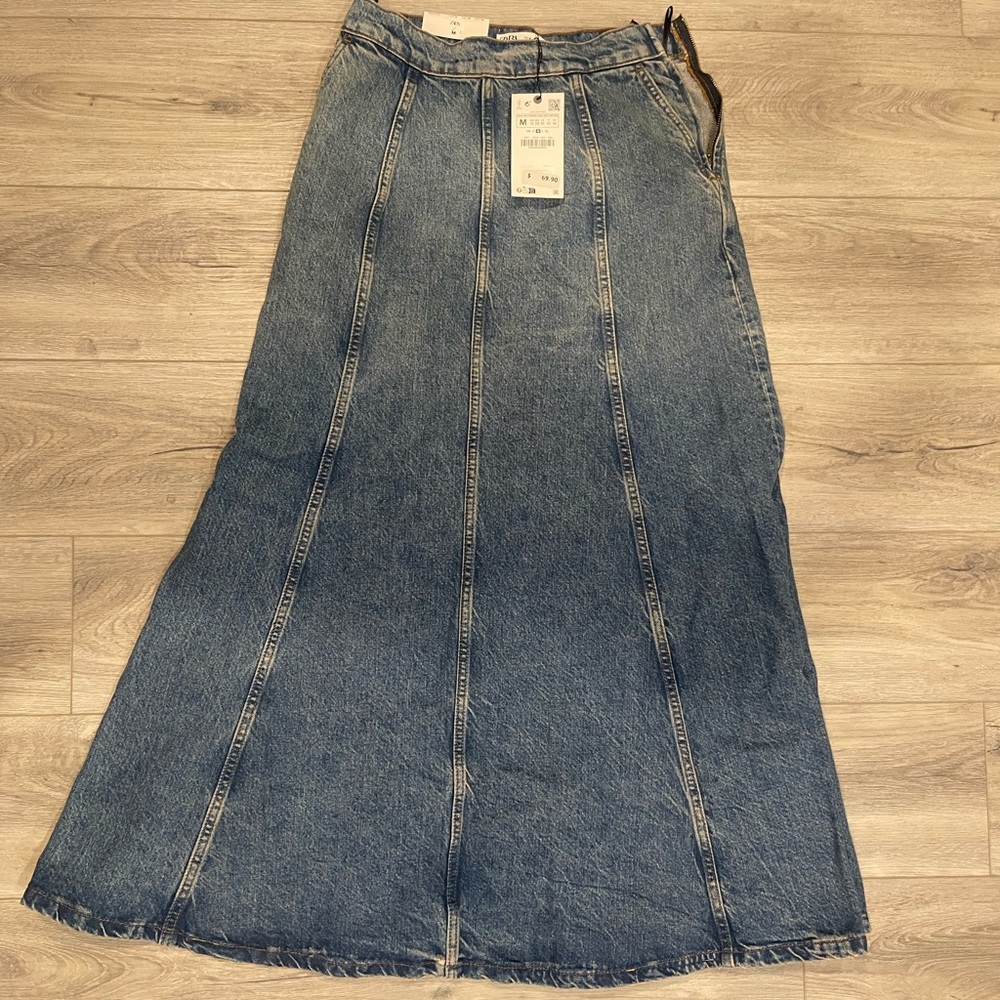Zara Blue Denim Skirt